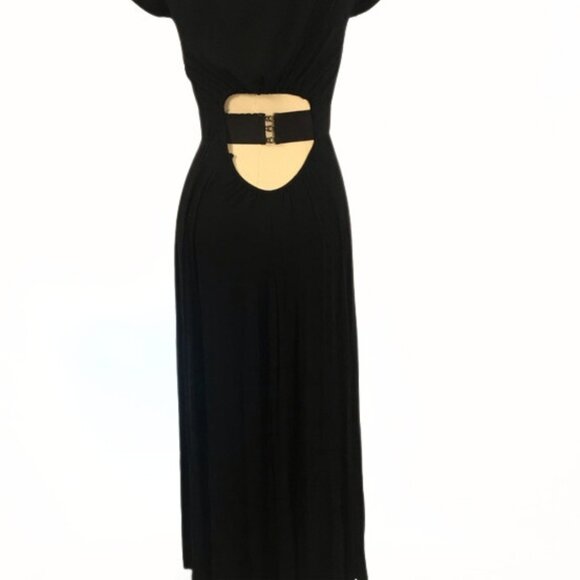 Rare Black Maxi Dress by Argentinian Designer Paula Cahen D’anvers Cut Out Back - Picture 4 of 7
